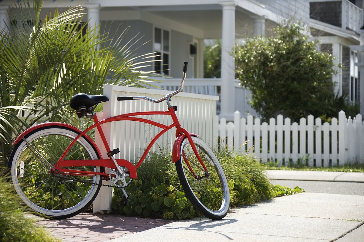 Red cruiser bike