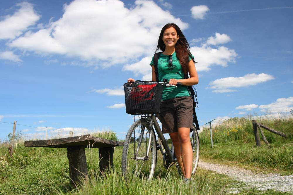 Cyclist in the nature