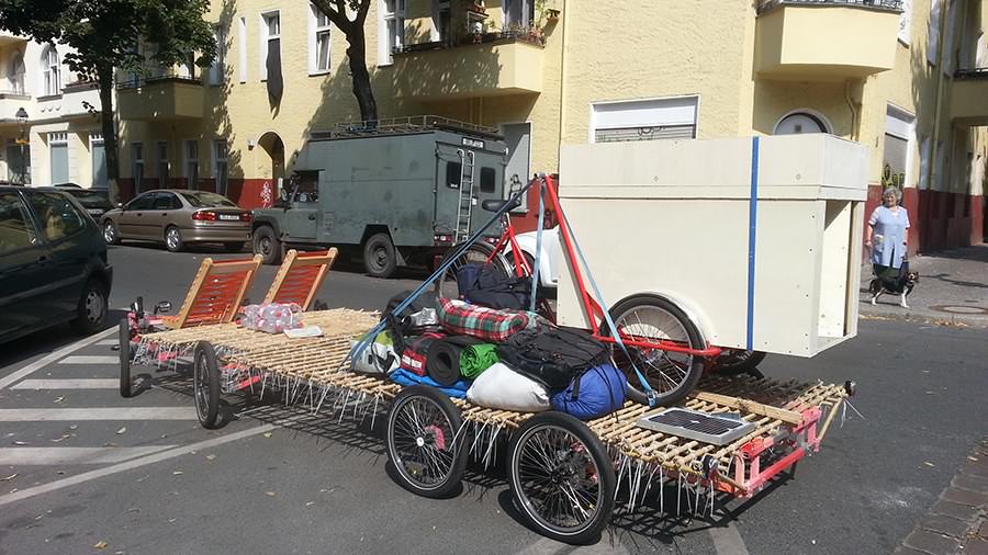 8rad bike with stuff on