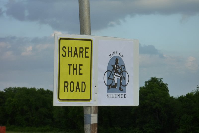 Share the road sign