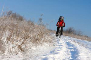 Cycling in winter clothing