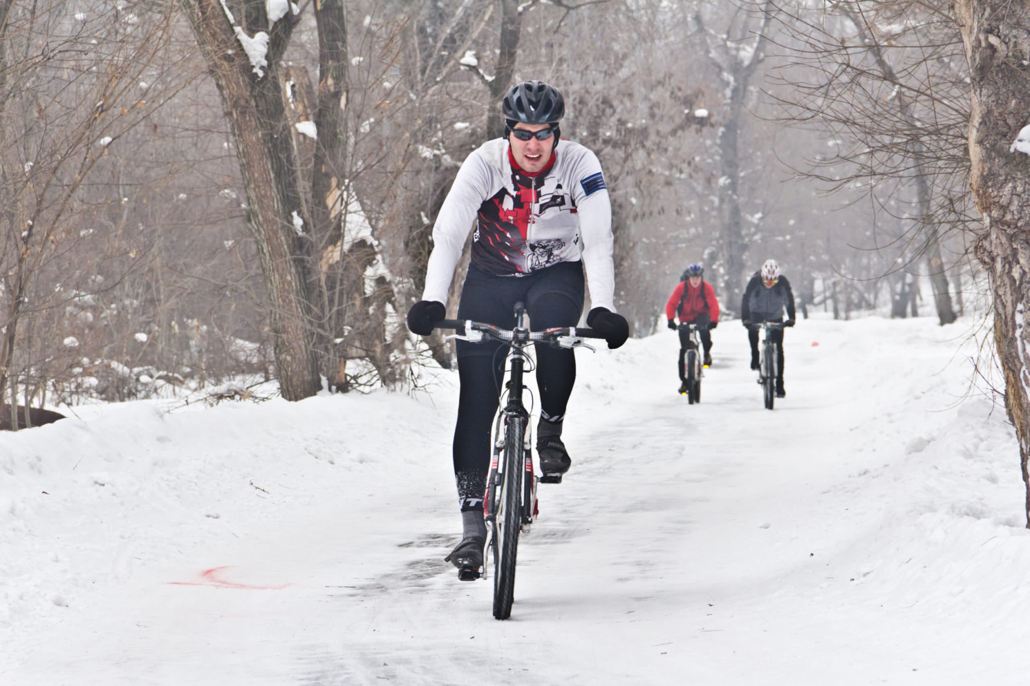 Winter cyclists