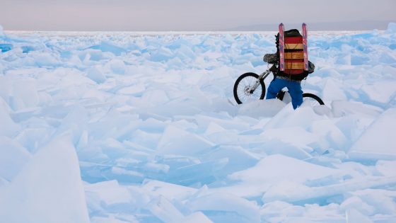 Ice biking gear, backpack