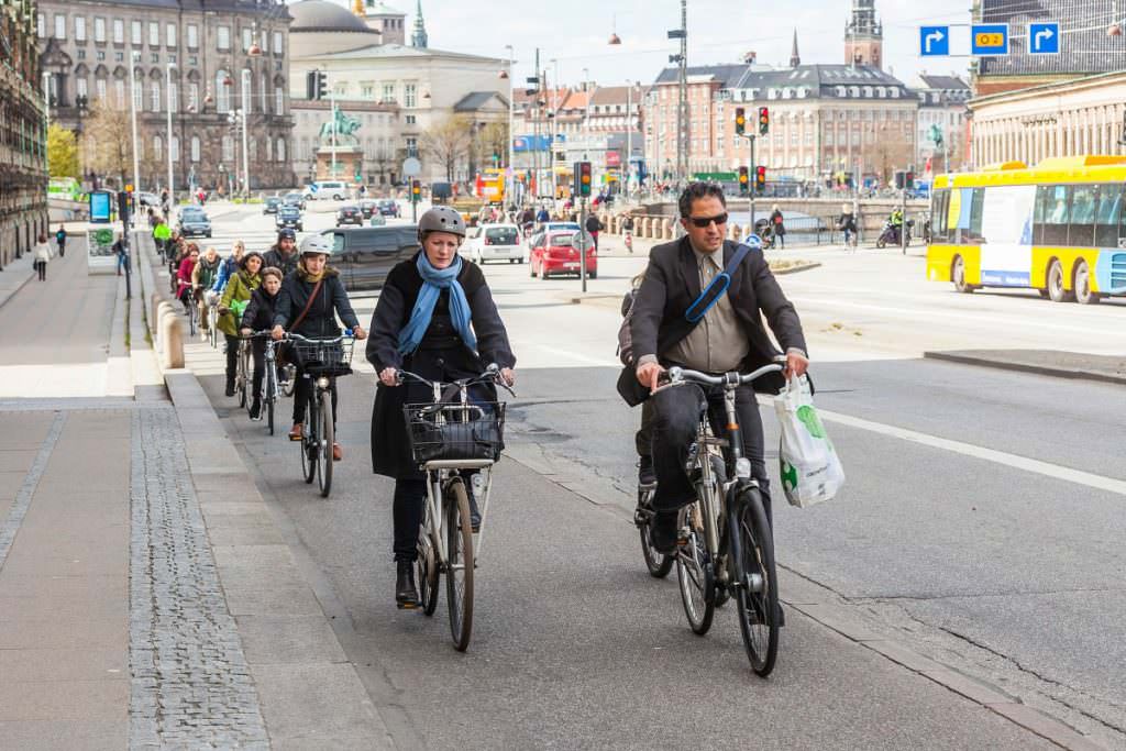 Copenhageners biking