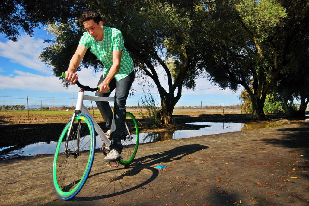 Fixie bike trick