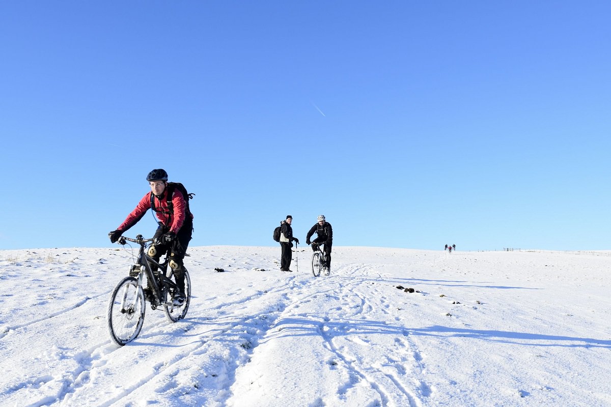 Winter biking