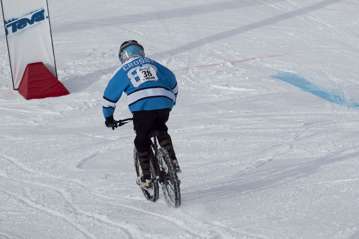 Biking in the snow