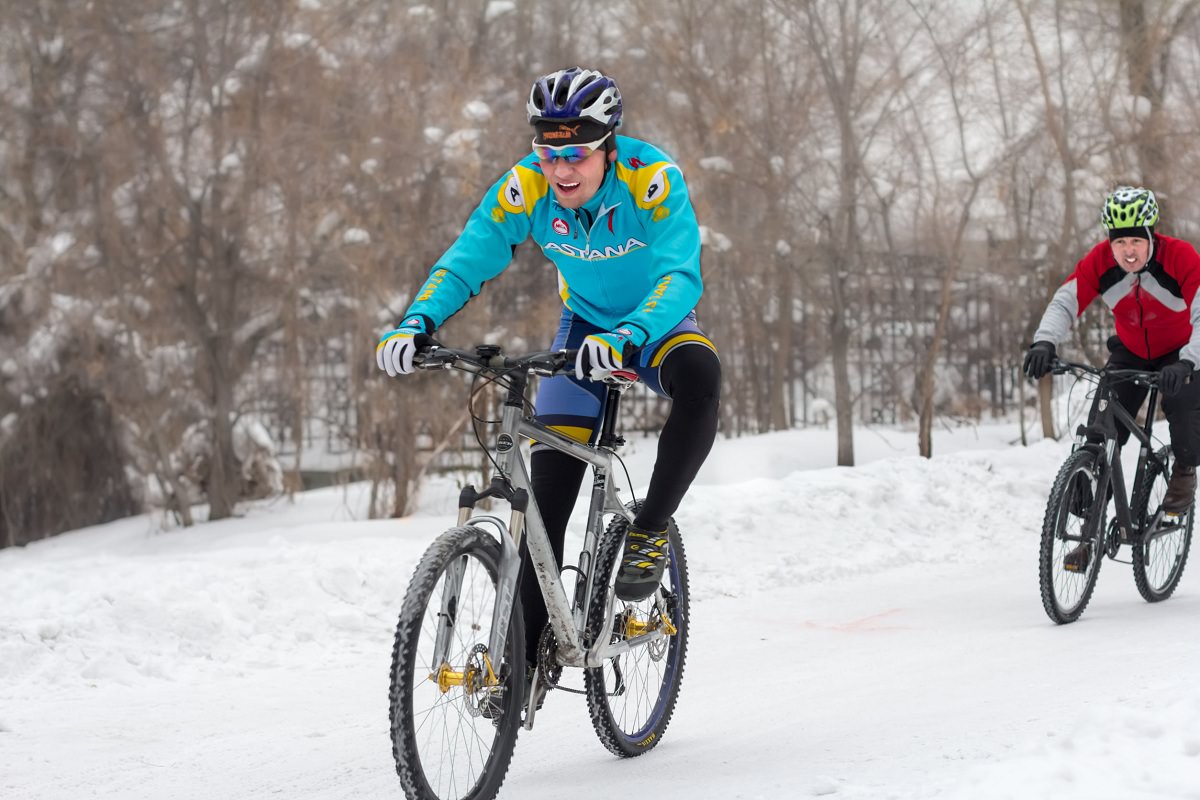 cyclist winter