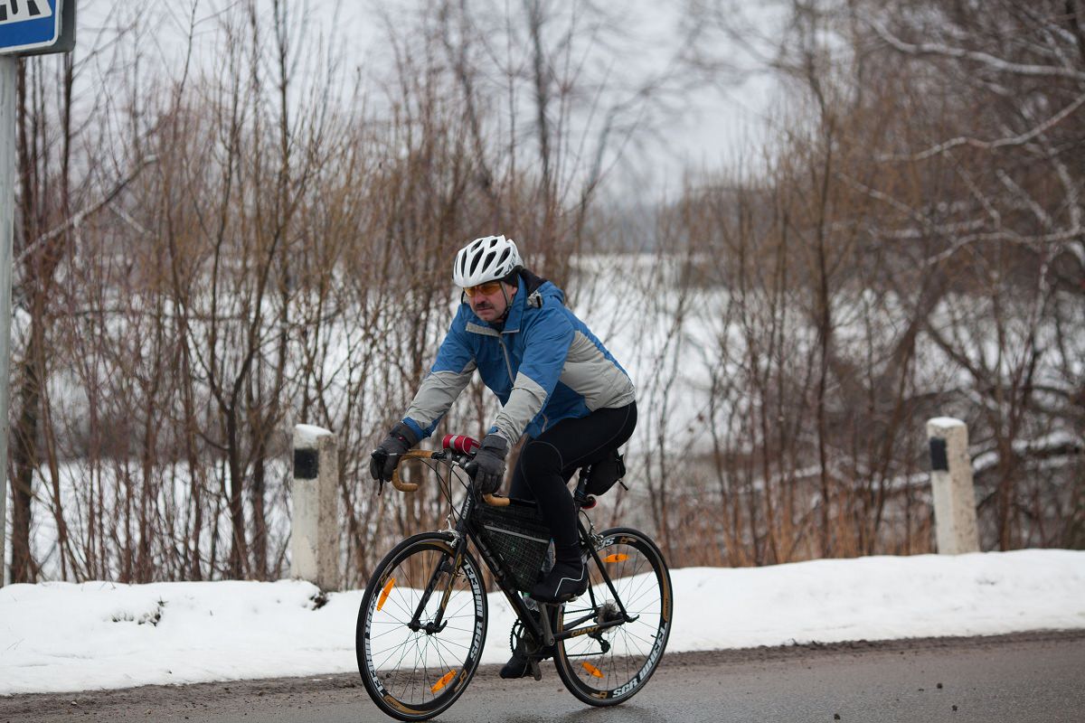 Biking in the winter