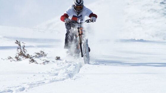 Biking in snow