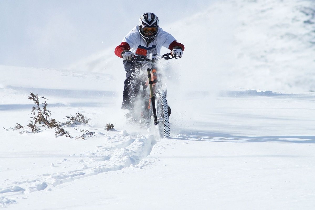 Biking in snow