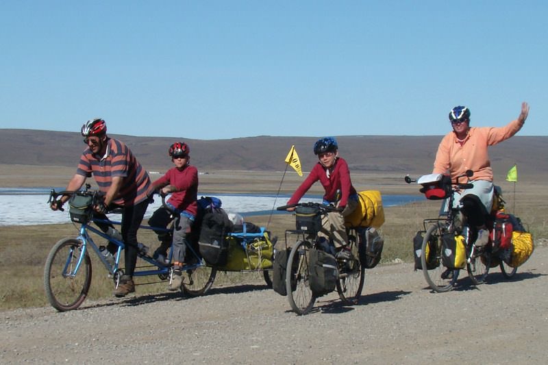 Family riding together