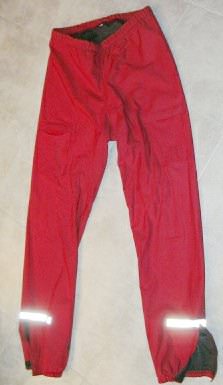 Front of winter rain pants