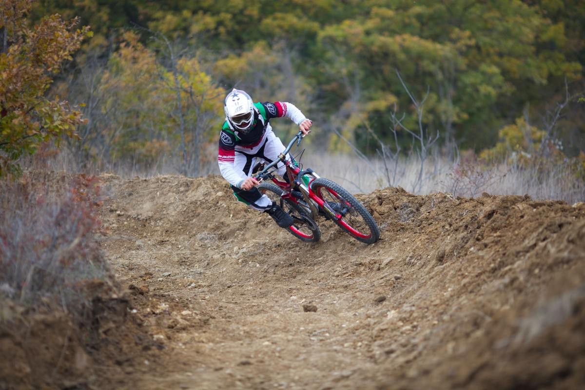 Mountain bike event biker