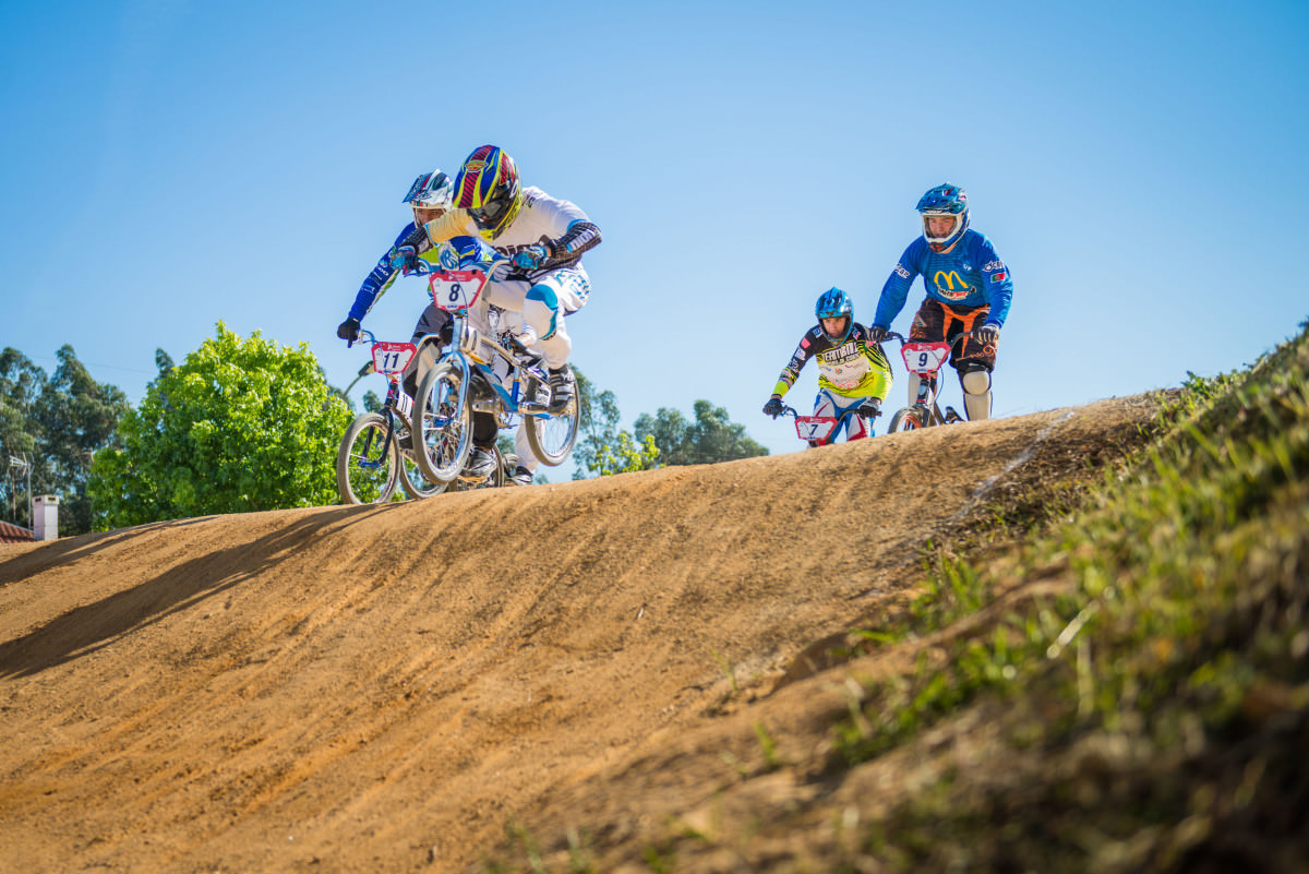 BMX race with bikers