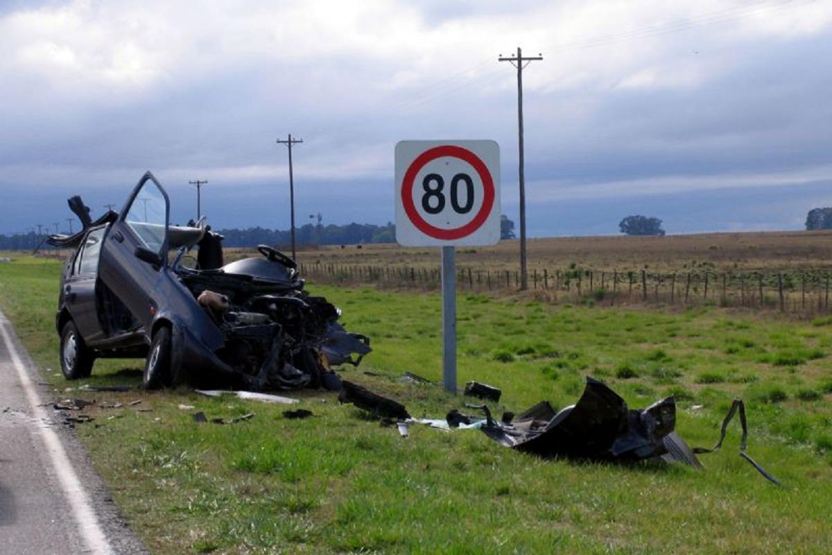 Car crashed on highway accident