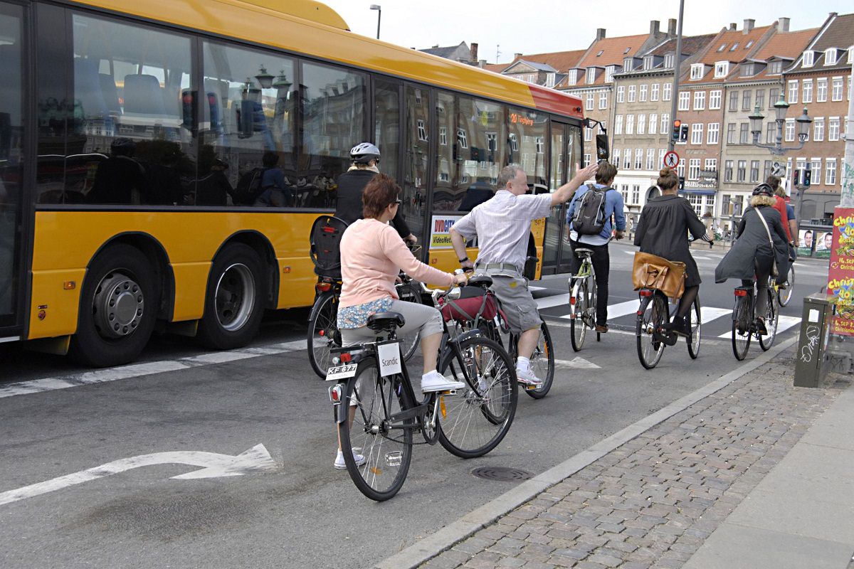 Cycling on busy streets