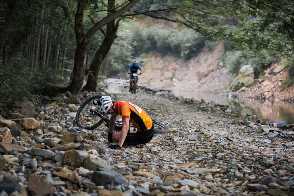 Fallen of the bike