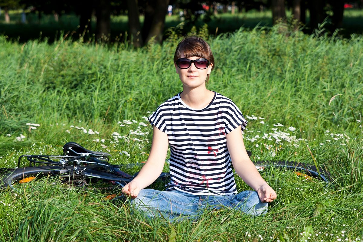 Meditating next to a bike