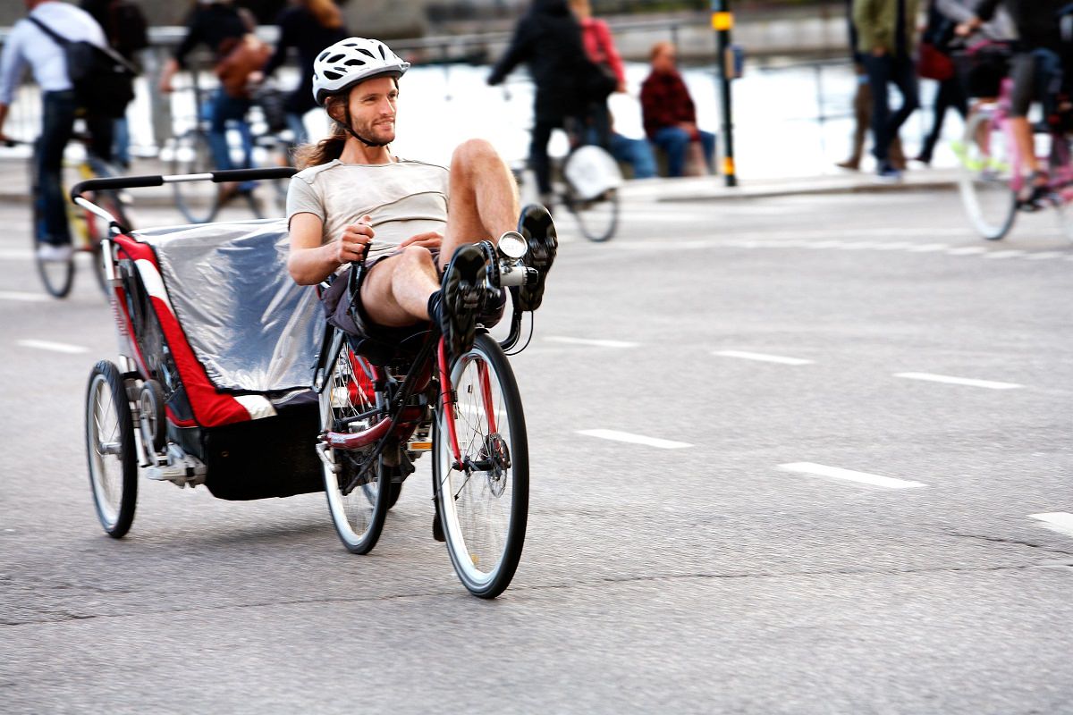 Recumbent with trailer