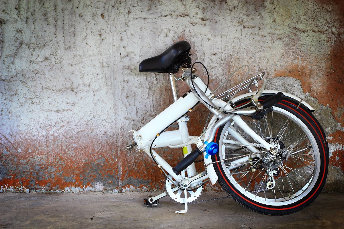 Broken folding bike