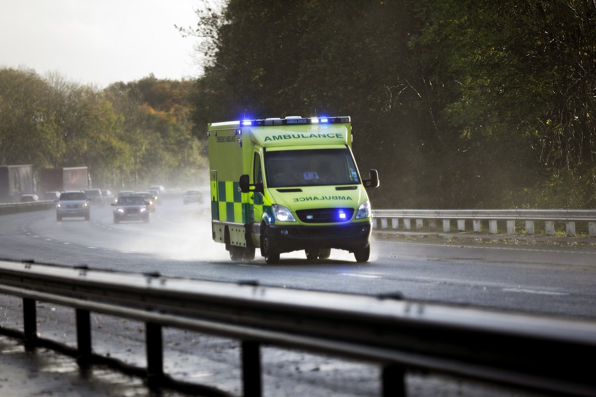 Ambulance driving fast