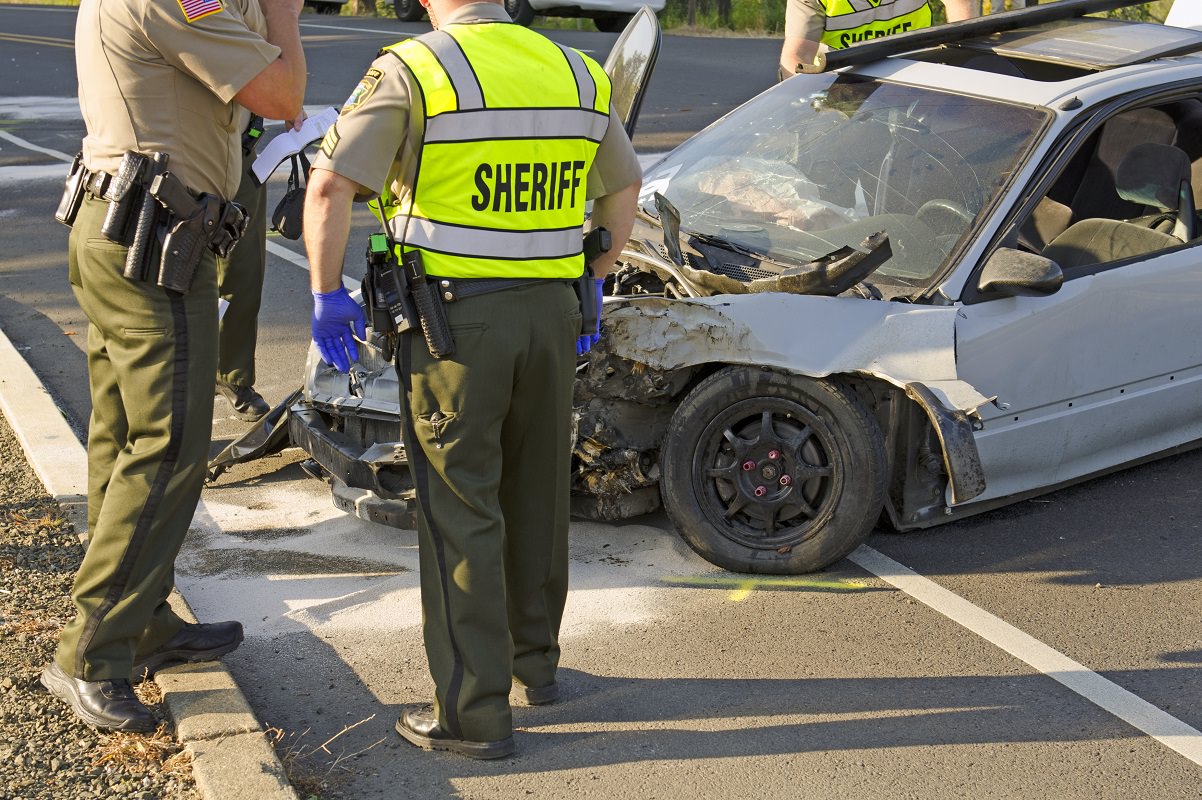 Traffic crash with police officers