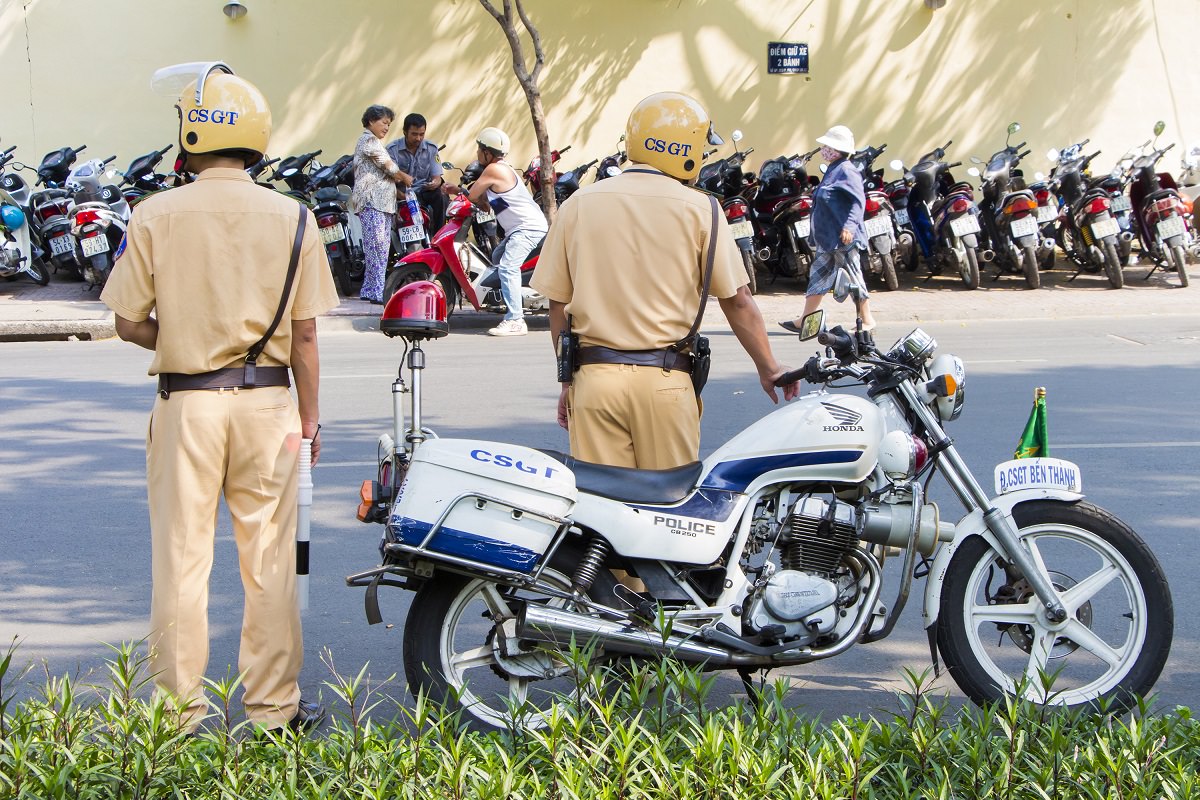 Vietnamese police officers