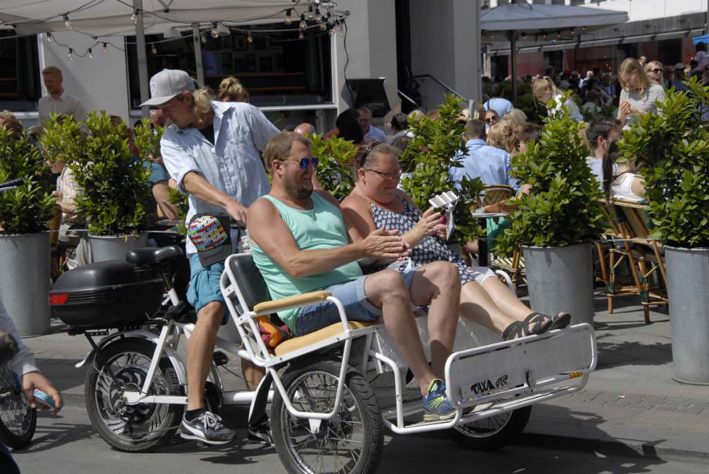 Rickshaw with tourists