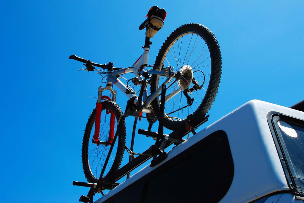 Roof bike rack