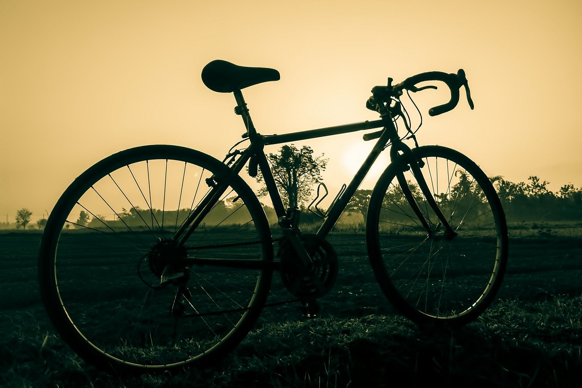 Bike in the sunset