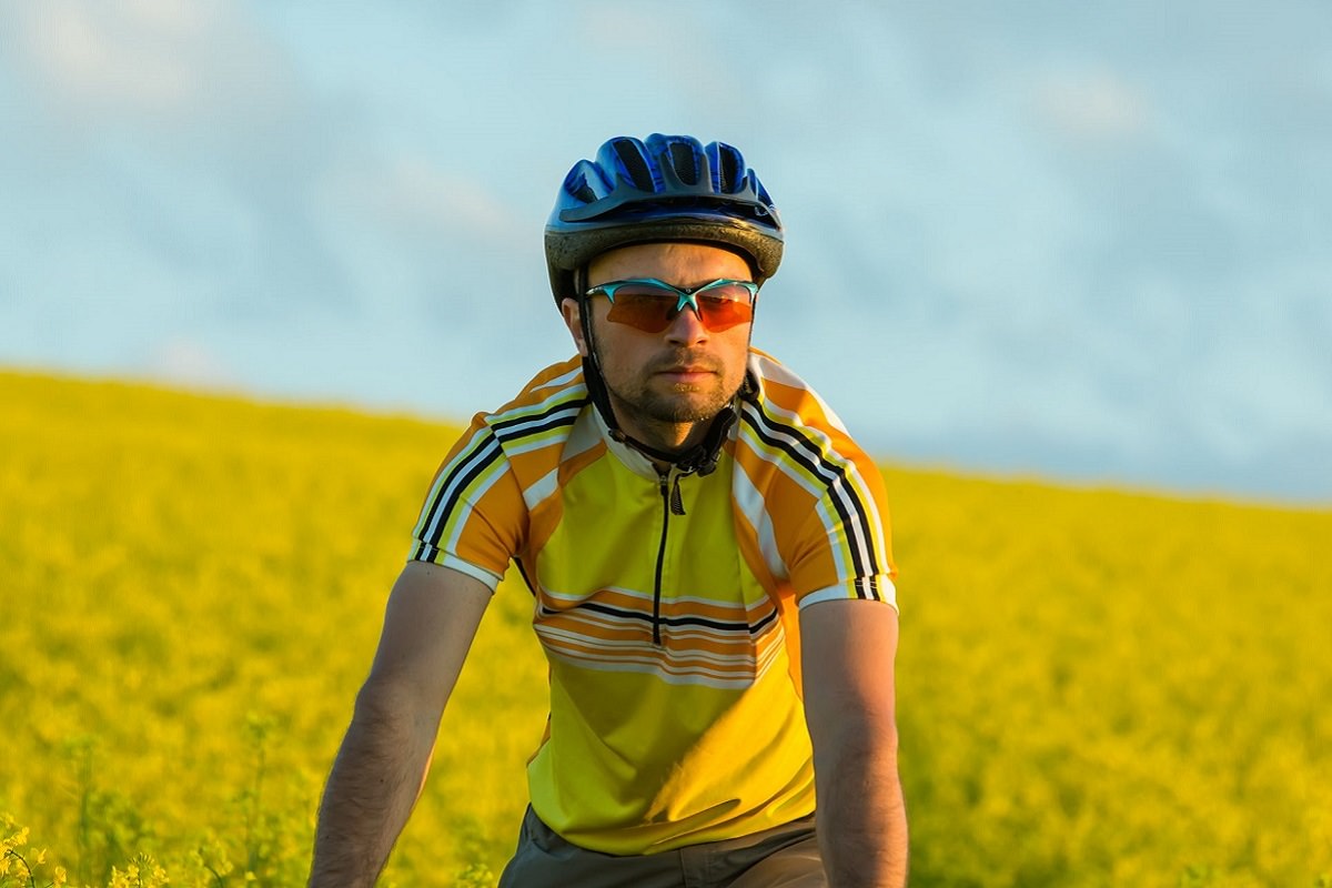 Worried cyclist