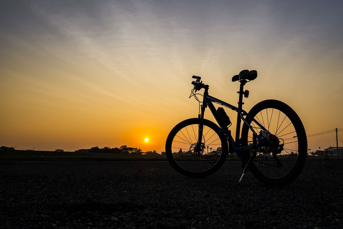 Bike in the sunset