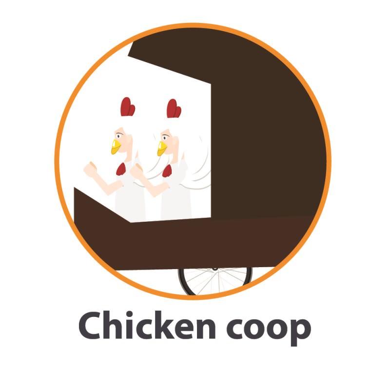 Chicken coop costume