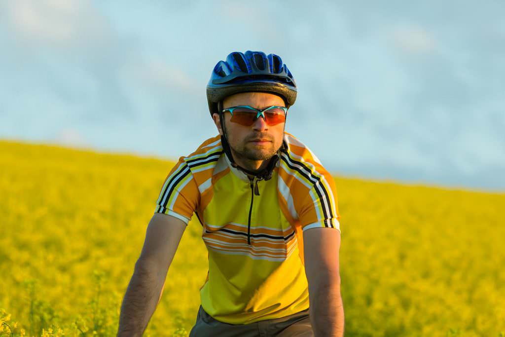 Worried cyclist