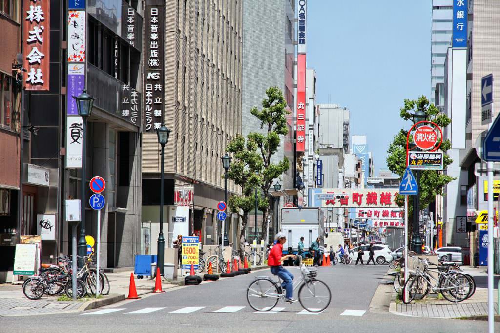 Cyclist in Japan