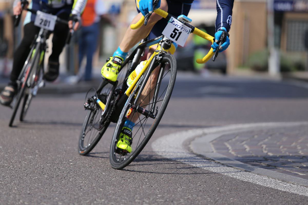 Cycling around a corner