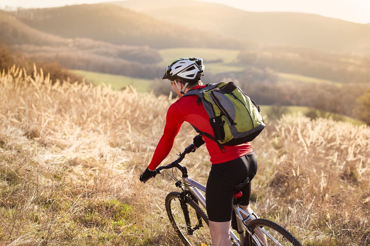 Biking in the sun