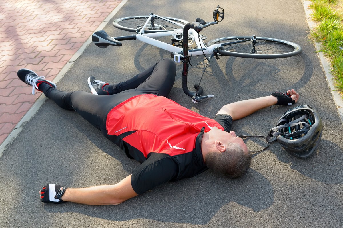 biking without a helmet