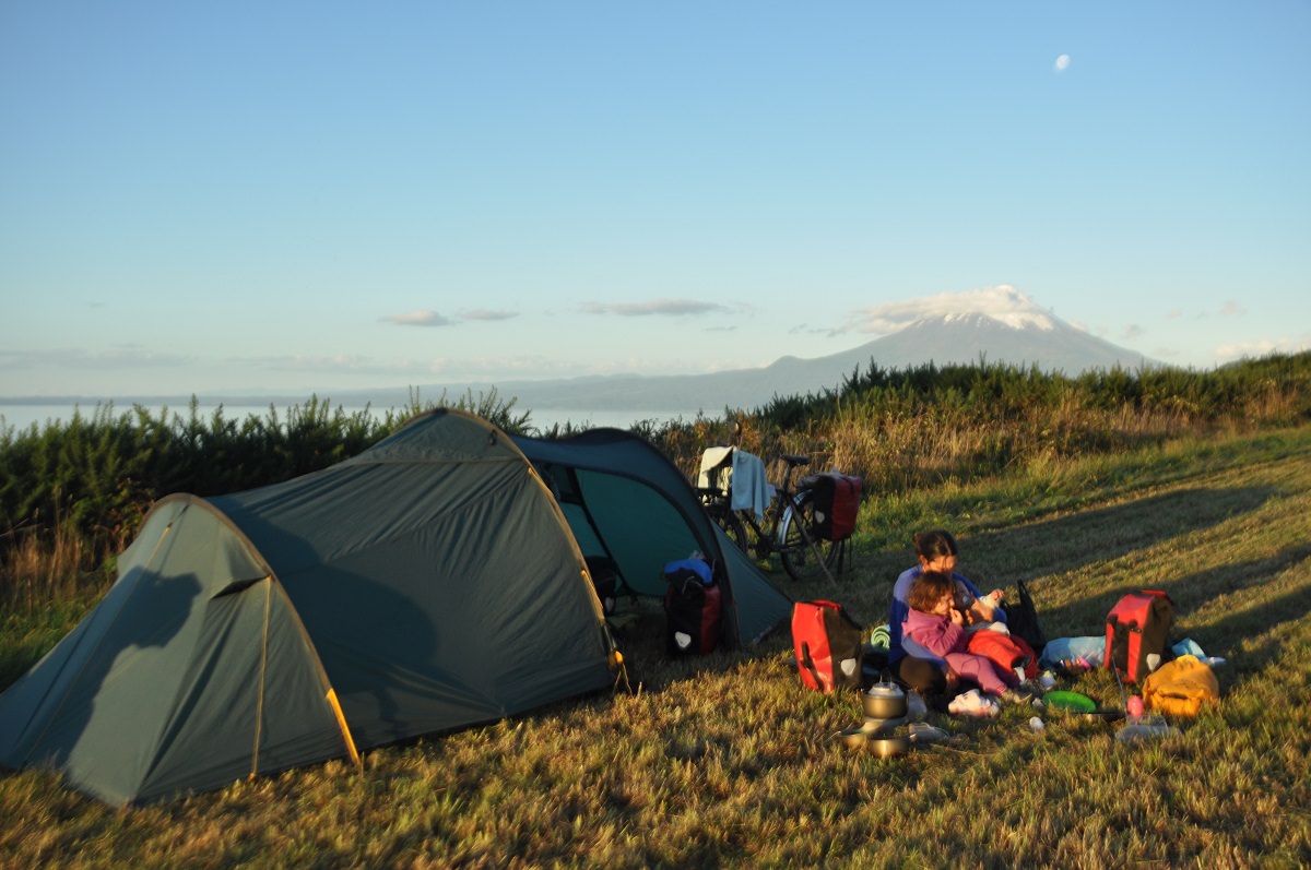 Camping and making food