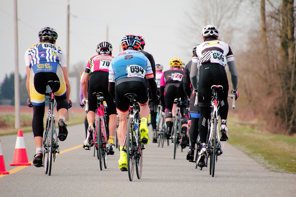 Group of cyclists