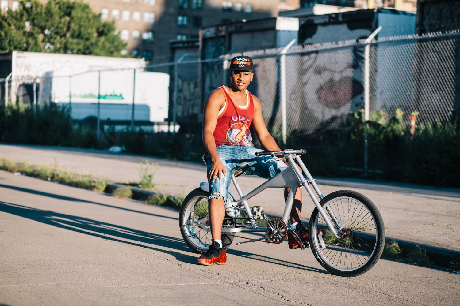 Riding a stretch cruiser