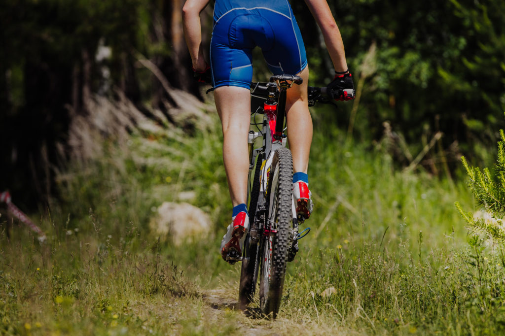 biker in the forest