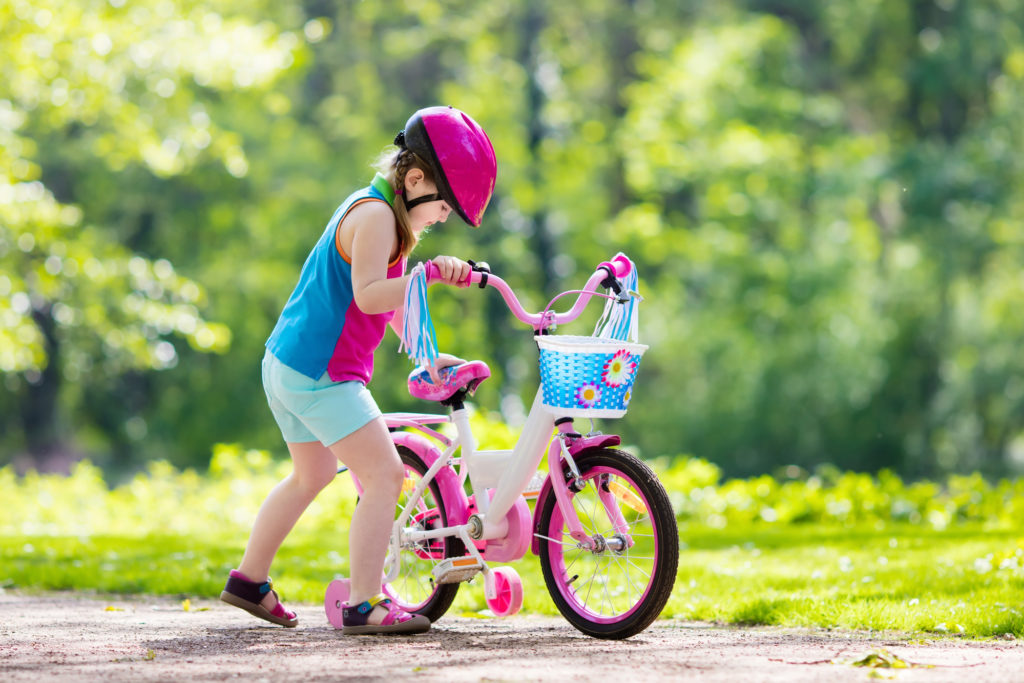 Child riding bike - correct size