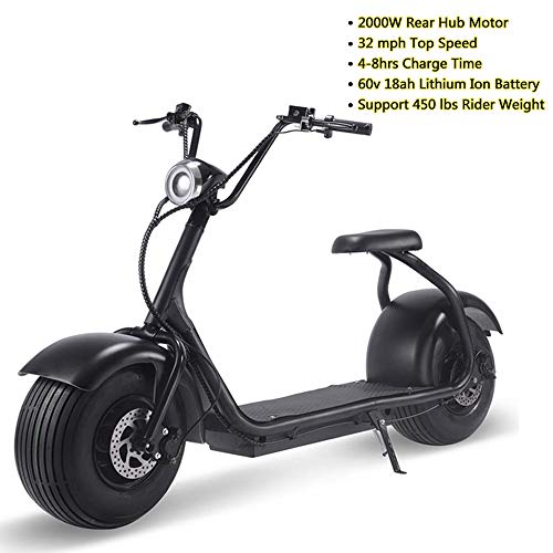 MotoTec Electric Fat Tire Scooter Moped