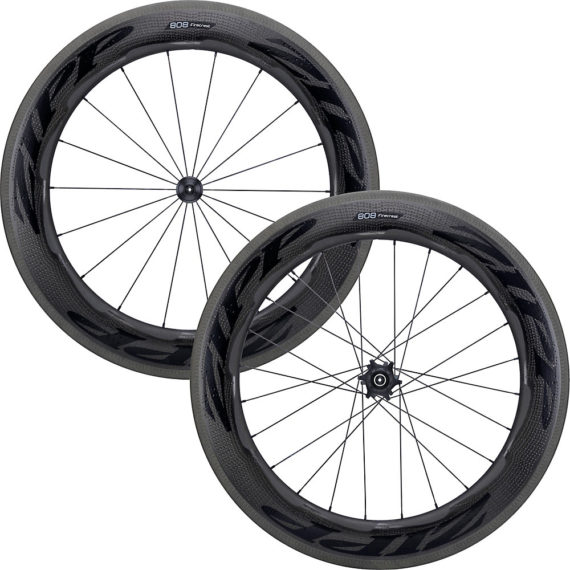 Zipp 808 Carbon Clincher Black Road Wheels - Shimano