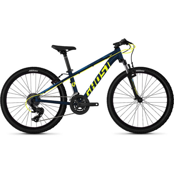 Ghost Kato 2.4 Kids Bike 2020 - Blue - Yellow - 24"