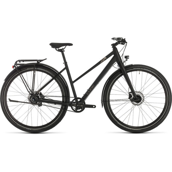 Cube Travel Pro Trapeze Touring Bike (2020) 2020 - Black - Brown - 50cm (19.5"), Black - Brown