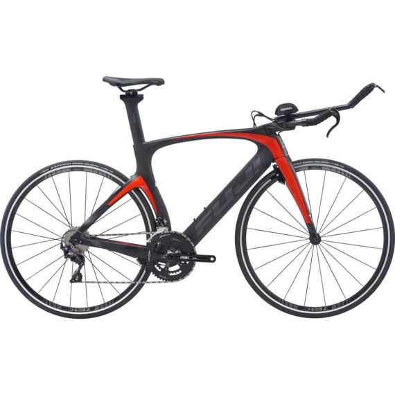 Fuji Norcom Straight 2.3 TT Bike (2020) - 53cm Satin Carbon - Red O