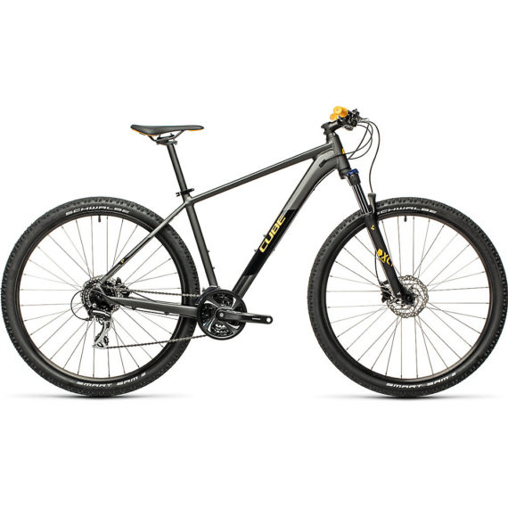Cube Aim Race 29 Hardtail Bike 2021 - Grey - Orange - 21", Grey - Orange